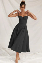 Nina | Sleeveless Corset Midi Dress