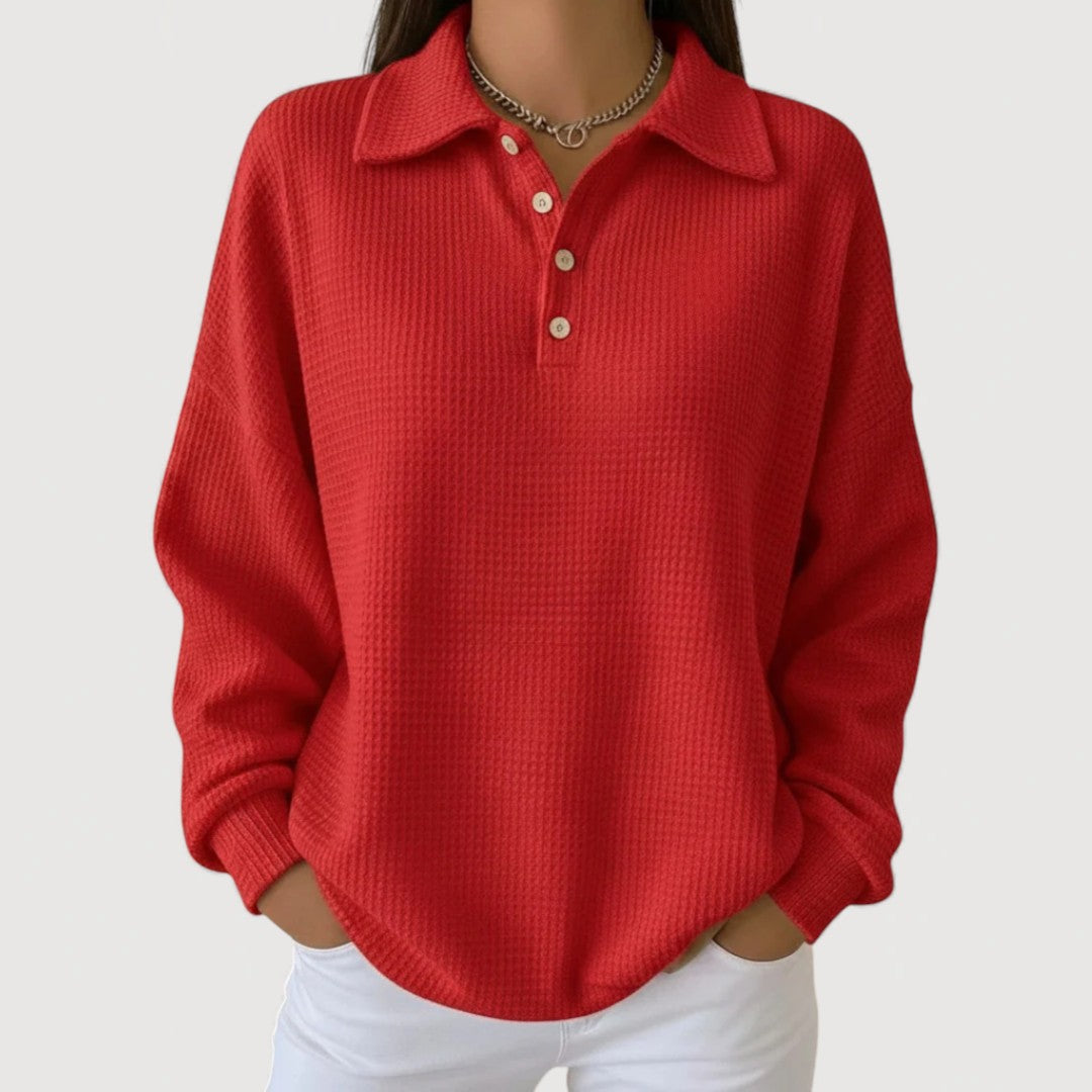 Emie – Cosy Polo Top