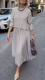 Zanelia | Elegant Tulle Sweater Dress (Set)