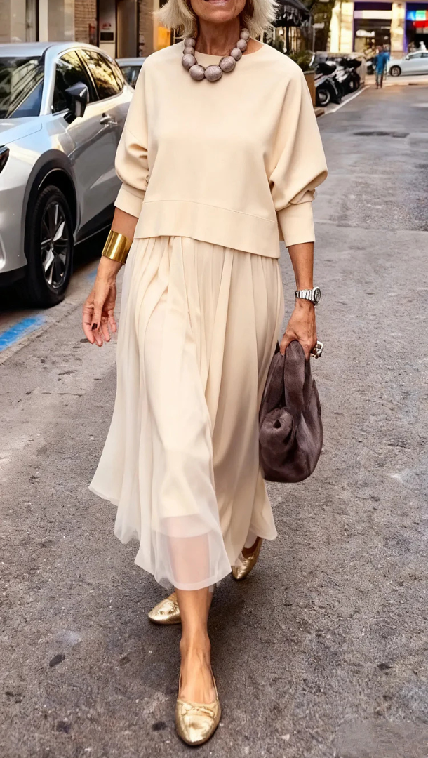 Zanelia | Elegant Tulle Sweater Dress (Set)