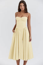 Nina | Sleeveless Corset Midi Dress