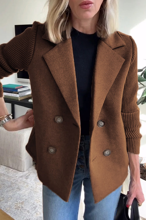 Jaz | Chic Knit-Sleeve Blazer