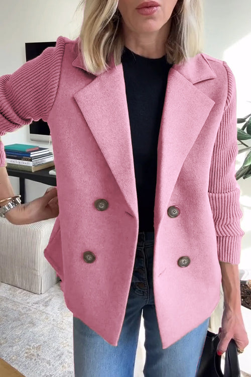 Jaz | Chic Knit-Sleeve Blazer