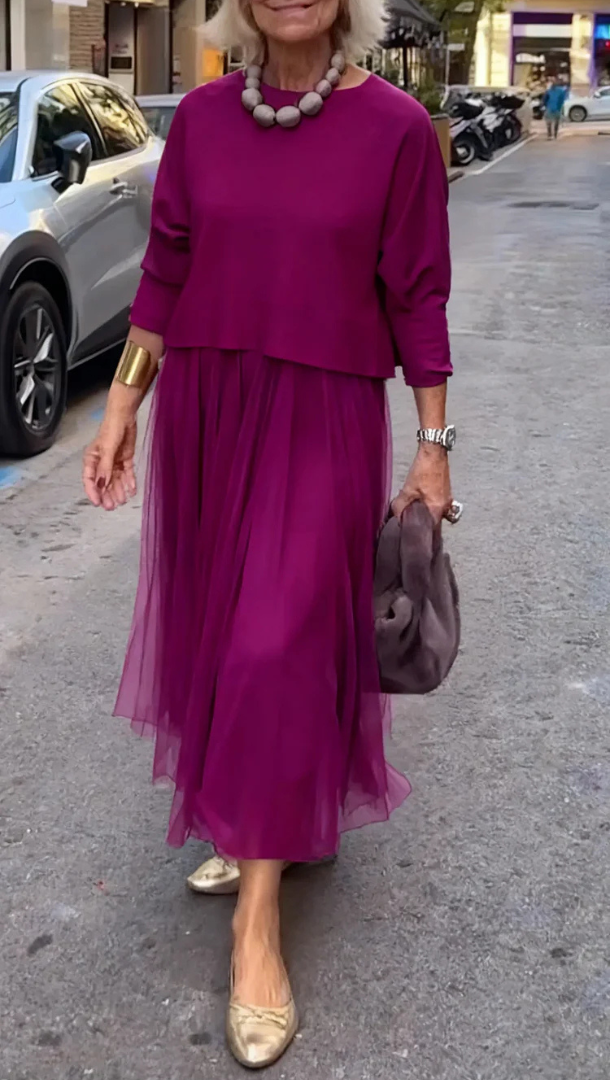Zanelia | Elegant Tulle Sweater Dress (Set)