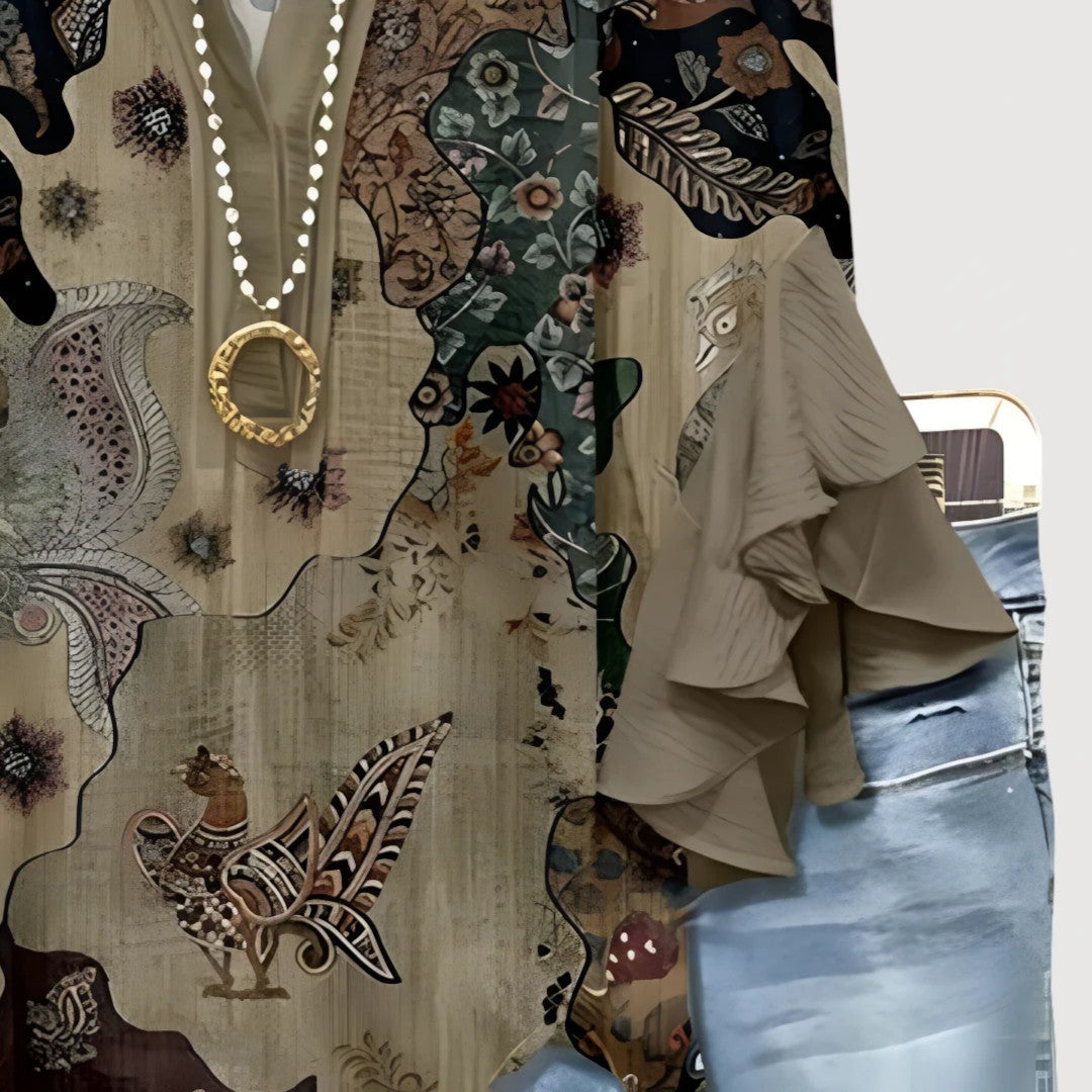 Aliane – Boho Ruffle Blouse