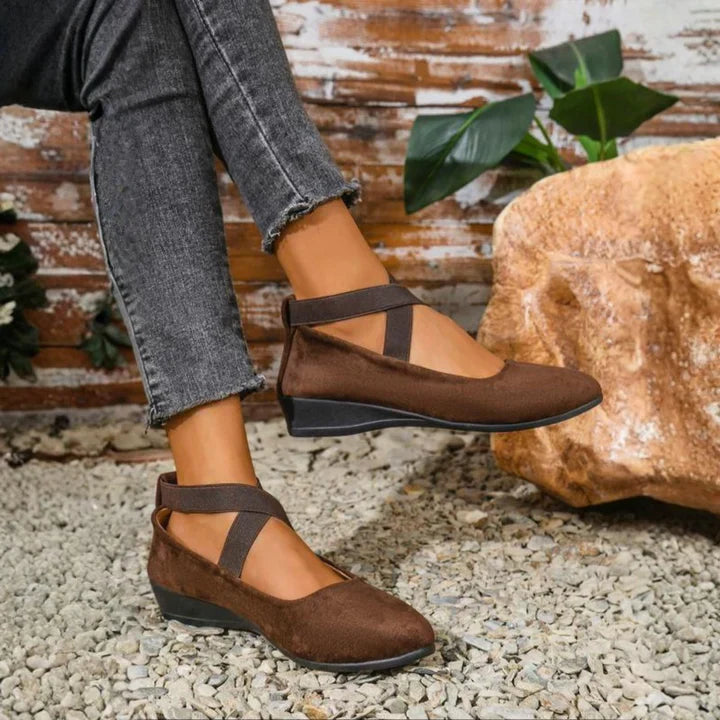 Angel - Comfy Closed Wedge Slip-On Shoes