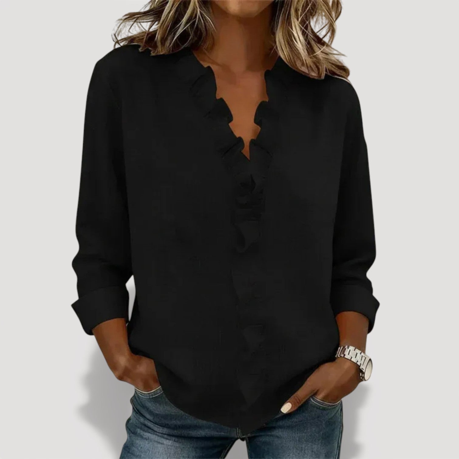 Cristine –  Ruffled Blouse