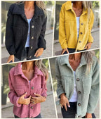 Elsbeth | Cosy Button-Up Teddy Jacket