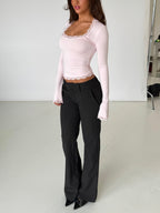 Kate | Lace Trim Top
