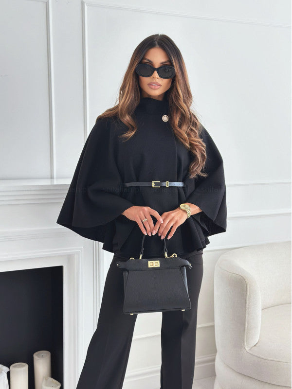 Lea Luxe | Elegant Butterfly Cape Jacket