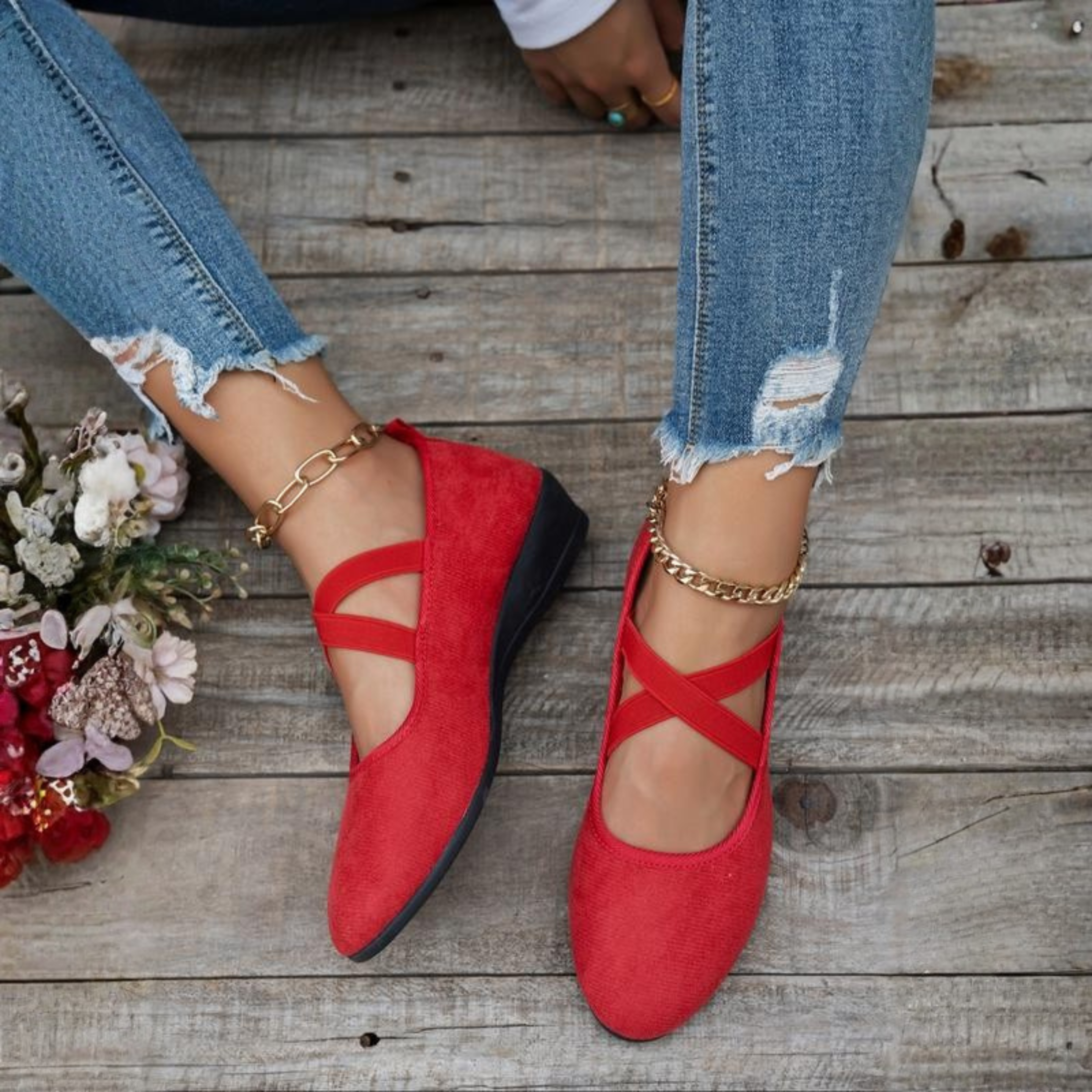 Angel - Comfy Closed Wedge Slip-On Shoes