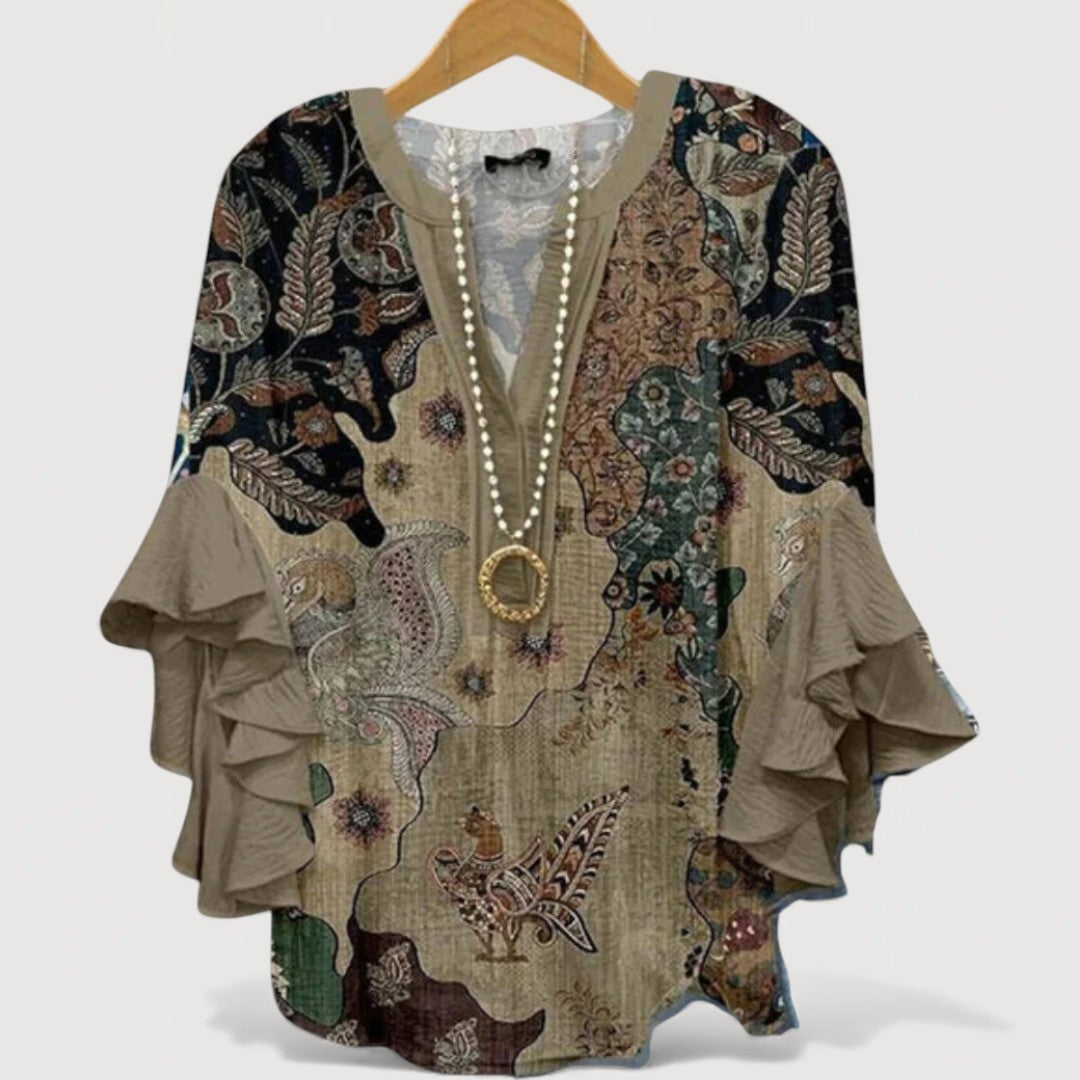 Aliane – Boho Ruffle Blouse