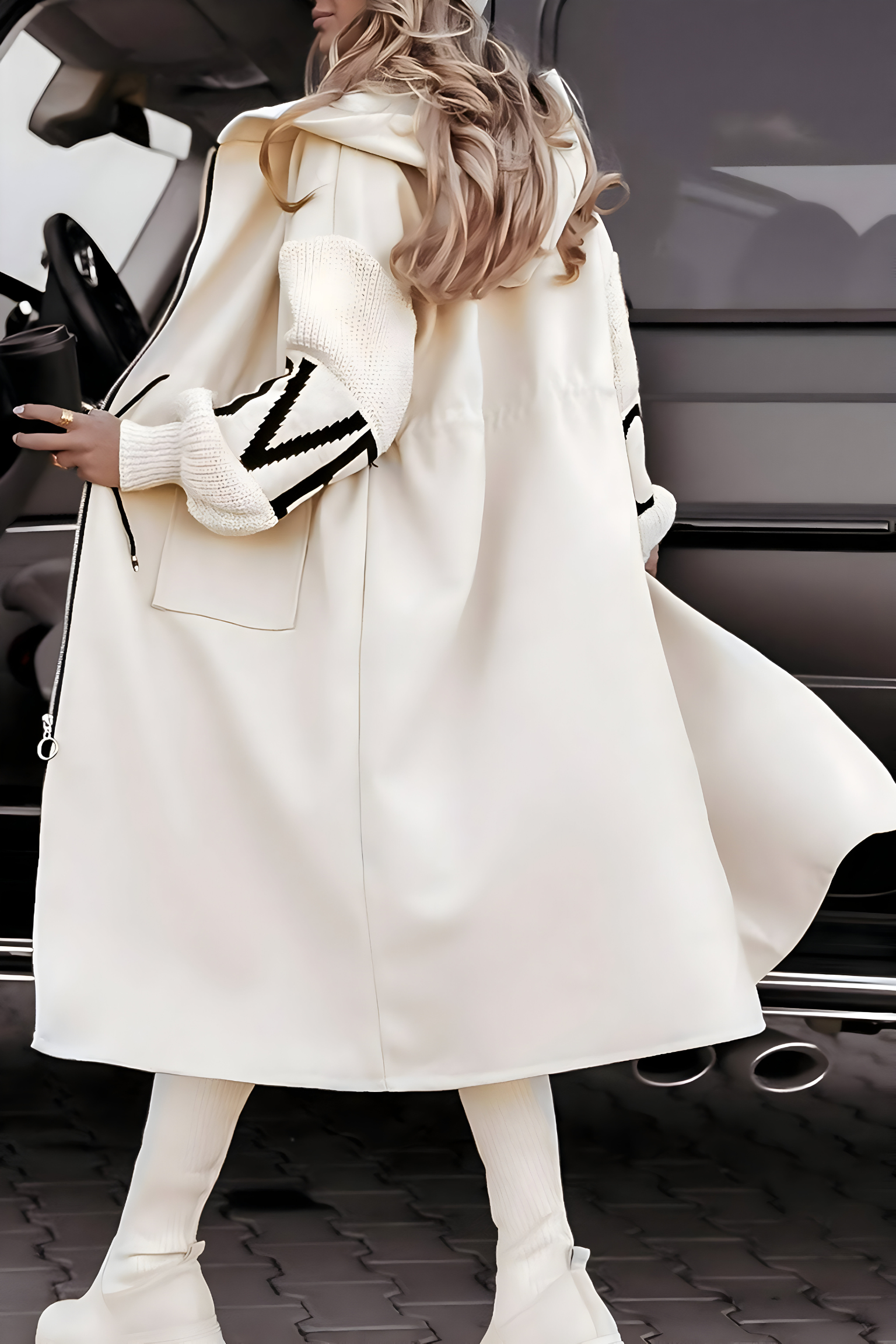 Ellora Luxe | Knit-Sleeve Jacket