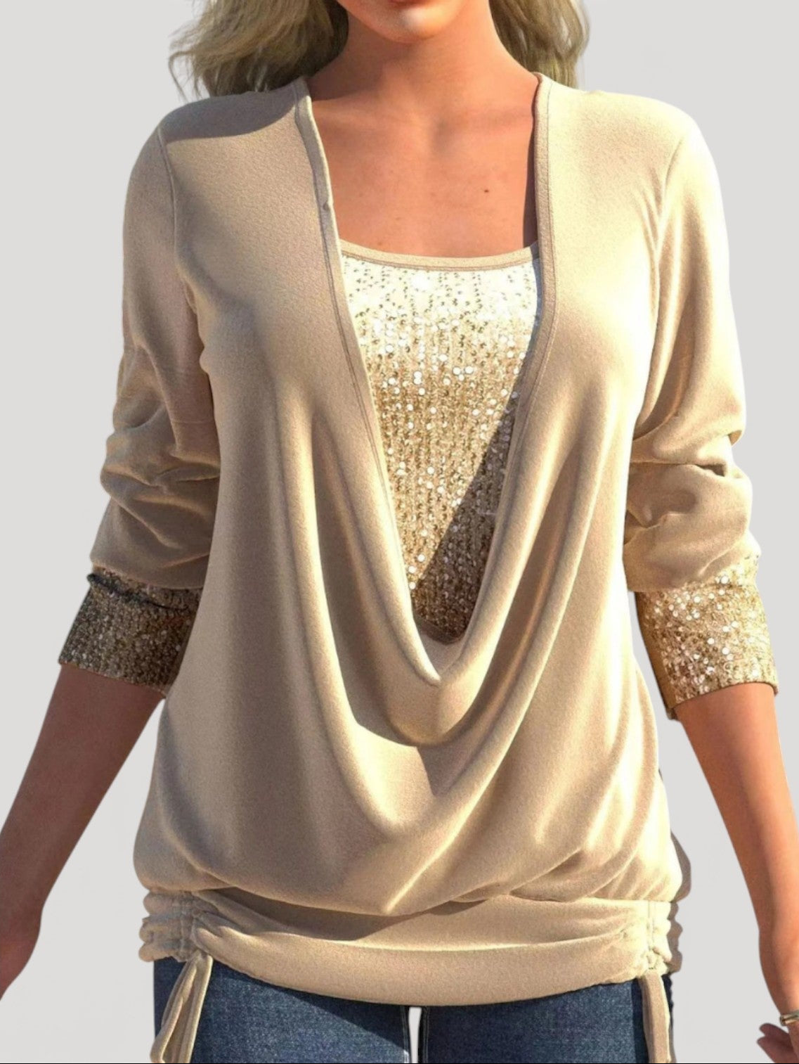 Phyllis – Elegant Draped Top