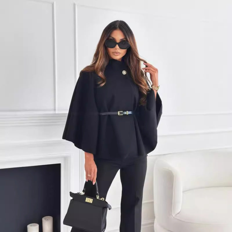 Lea Luxe | Elegant Butterfly Cape Jacket