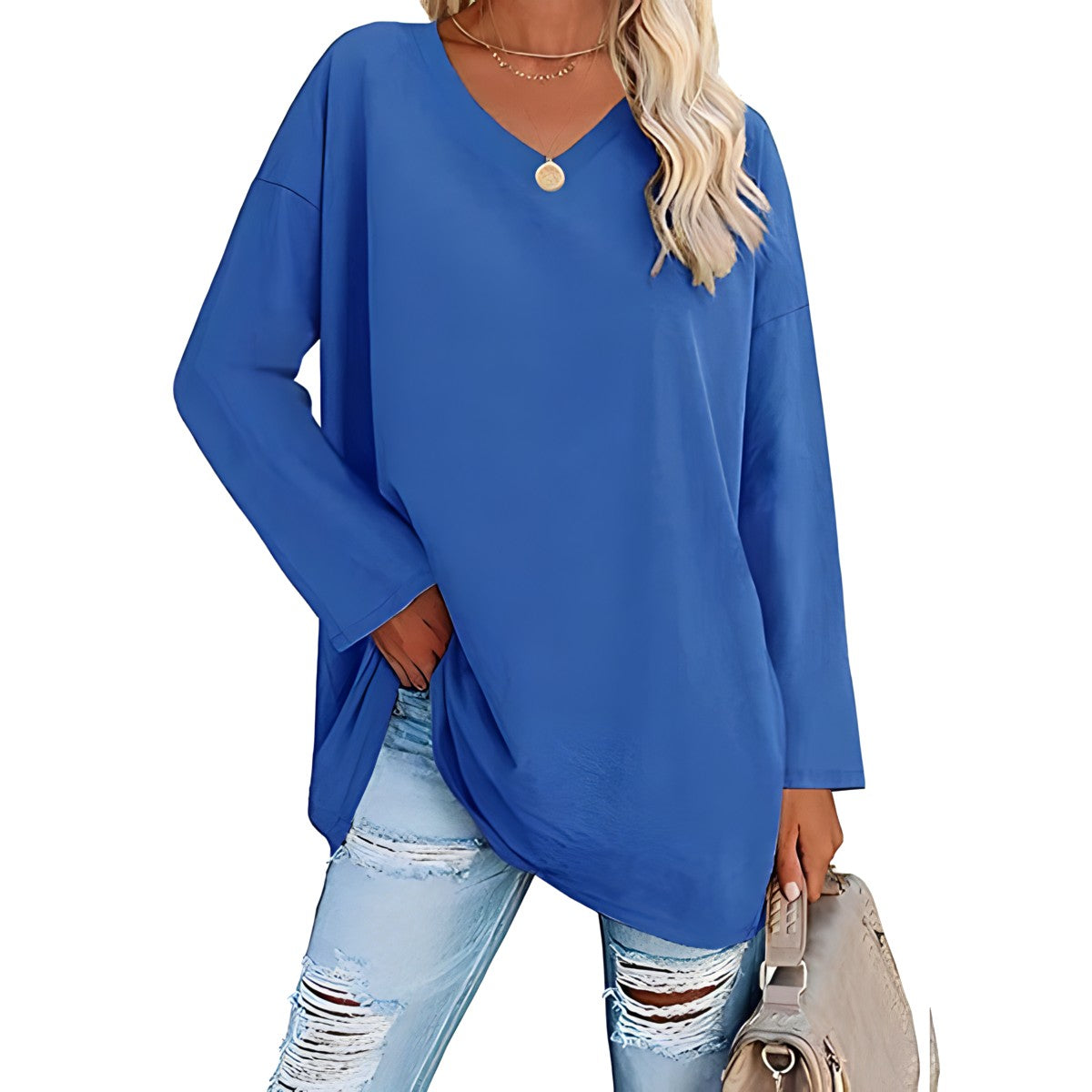 Alicia - Relaxed V-Neck Sweater