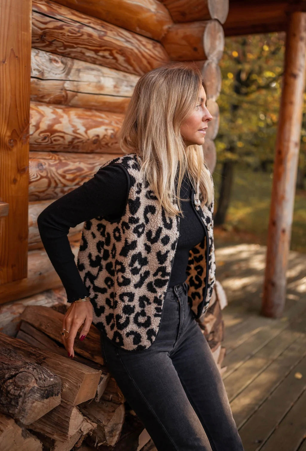 Amber| Statement Leopard Gilet