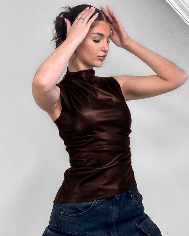 Kate | Luxe Leather Top