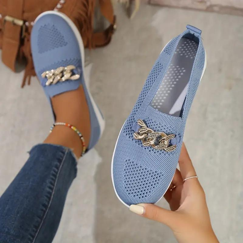 Cindi Slip-On Sneakers With Chain Detail
