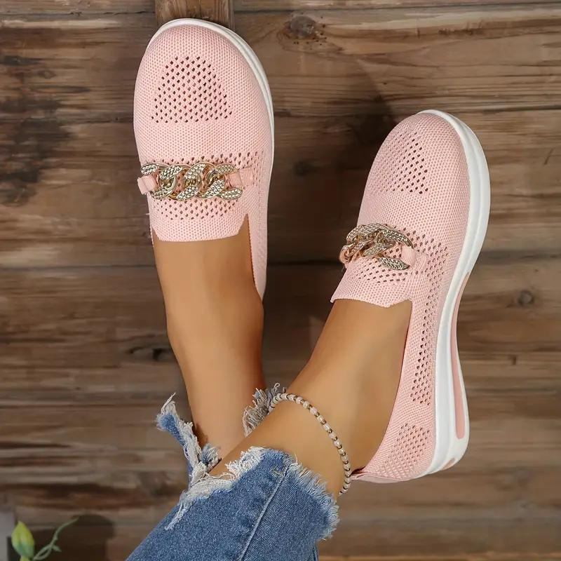 Cindi Slip-On Sneakers With Chain Detail