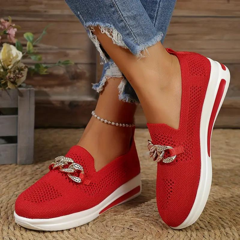 Cindi Slip-On Sneakers With Chain Detail