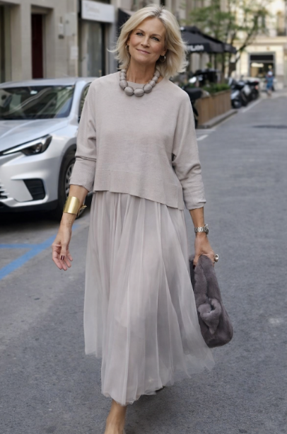 Zanelia | Elegant Tulle Sweater Dress (Set)