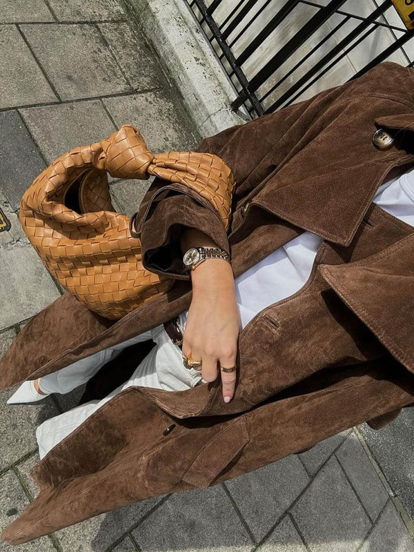 Amelia | Luxe Suede Trench Coat