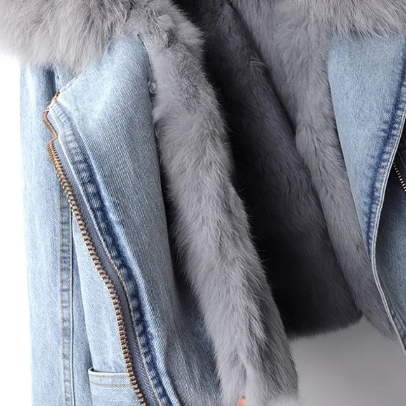 Amara | Denim Jacket With Fur Lining