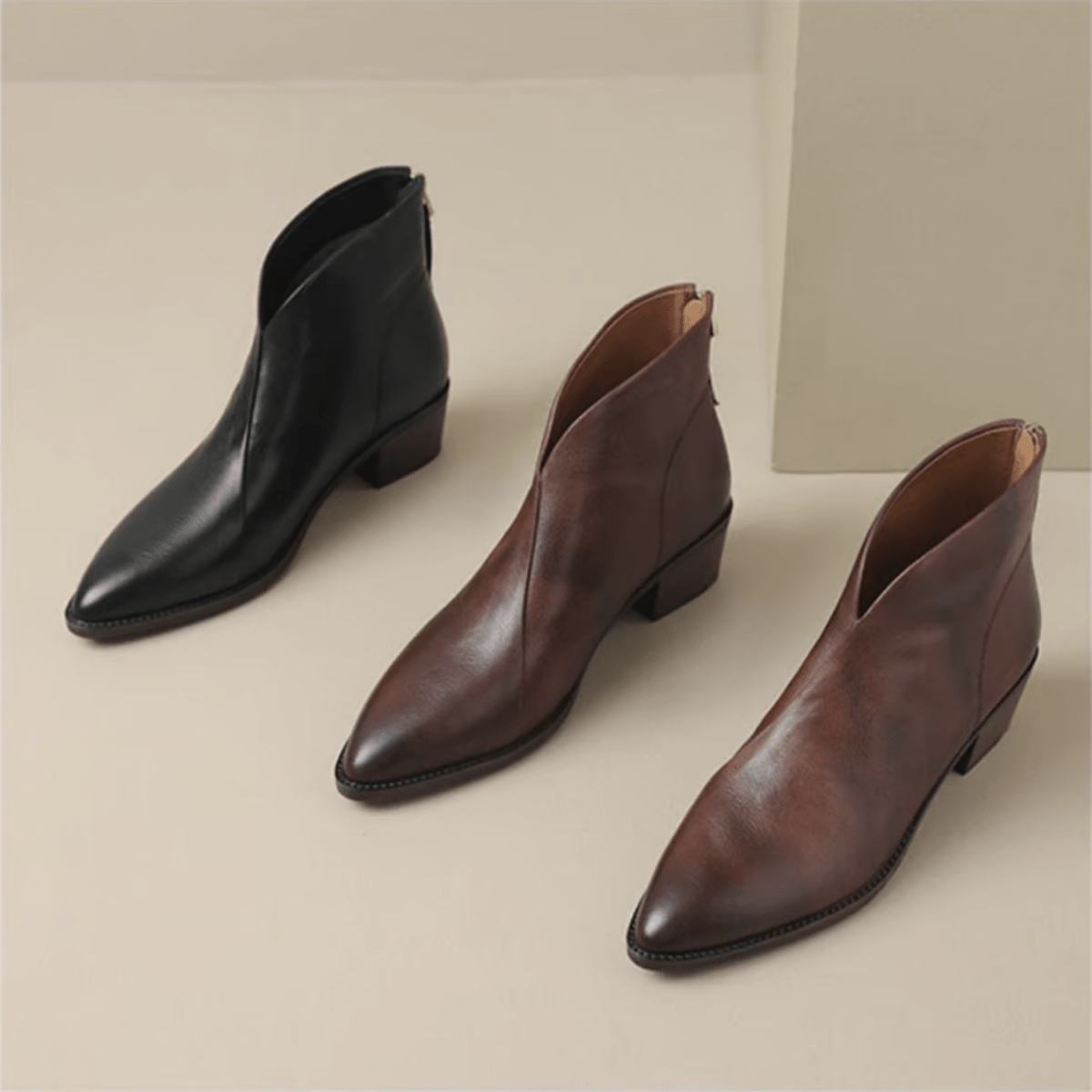 Camille | Luxury Ankle Boots with Low Heel