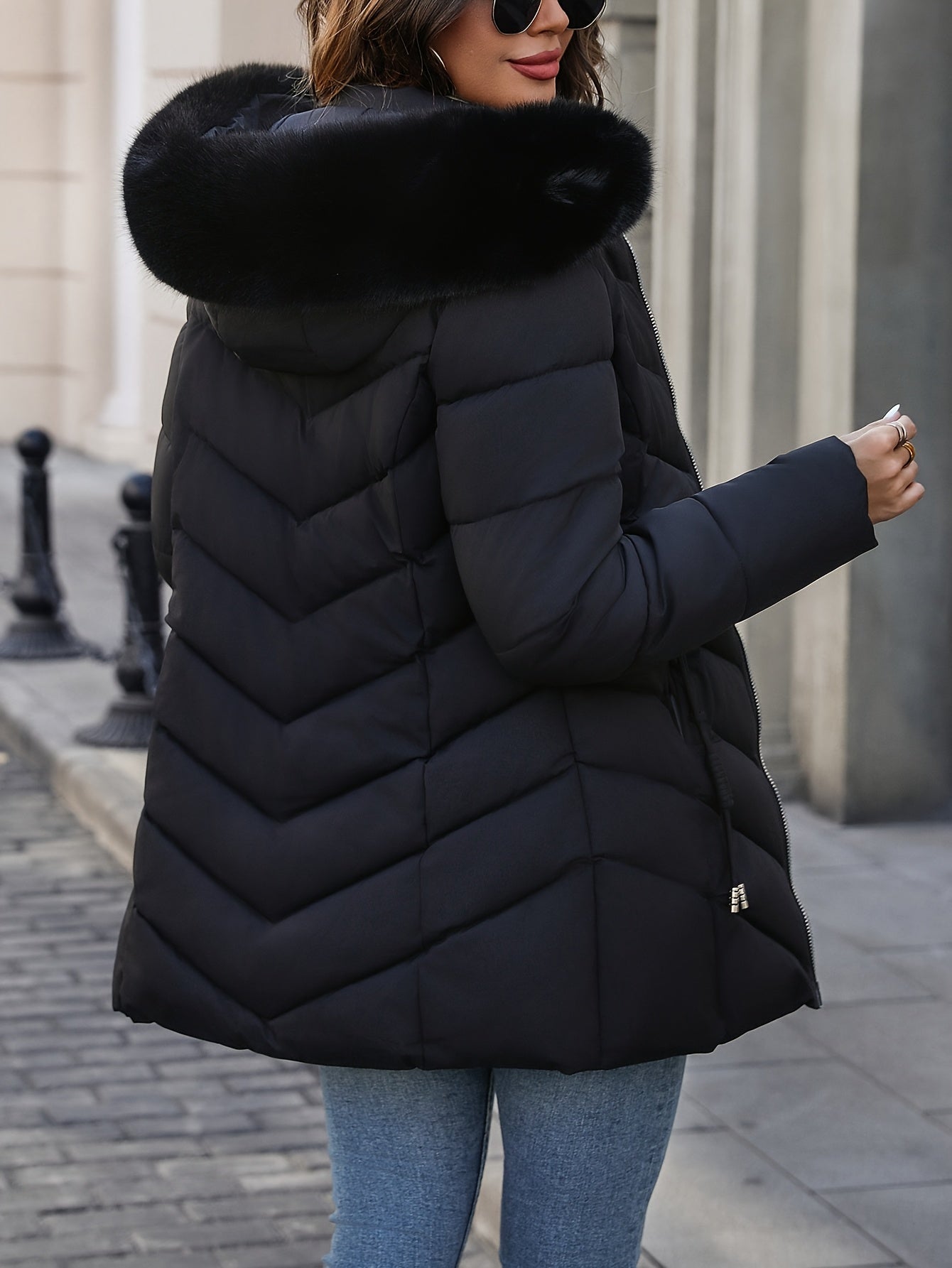 Aurelia Luxe | Faux Fur Hooded Winter Jacket
