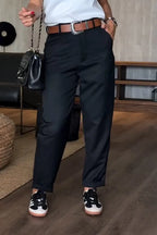 Mathilda | Elegant, Figure-Flattering Striped Trousers