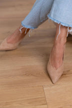 Lydia | Suede Slingback Heels