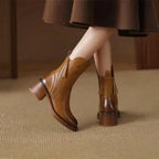 Martina | Classic Leather Heel Boots