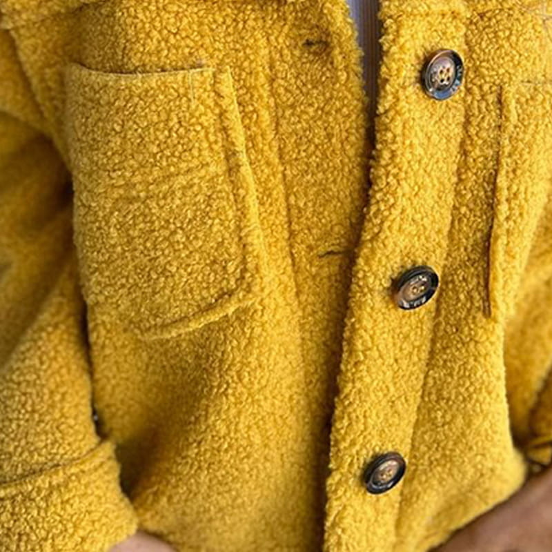 Elsbeth | Cosy Button-Up Teddy Jacket